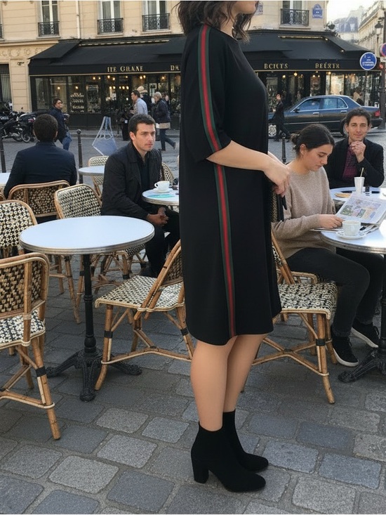 Gucci Dresses & Skirts - Gucci Black Dress Iconic Web Stripe IT